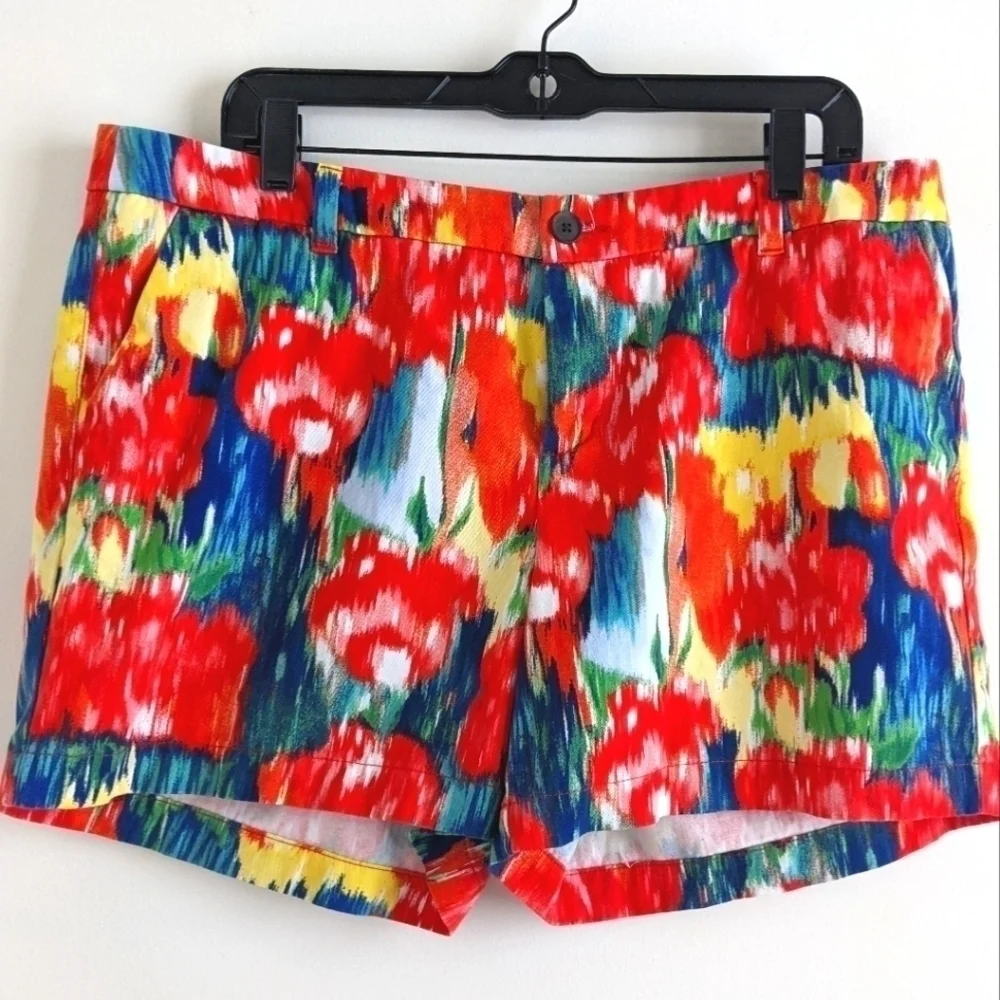 FUN Tie Dye Rainbow Ikat Shorts 14